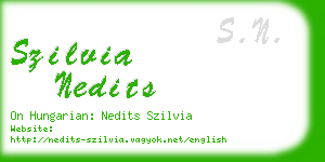 szilvia nedits business card